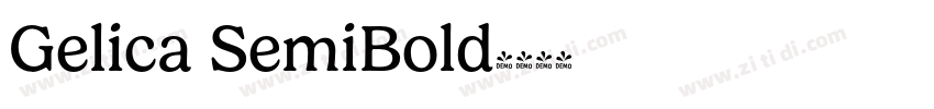Gelica SemiBold字体转换